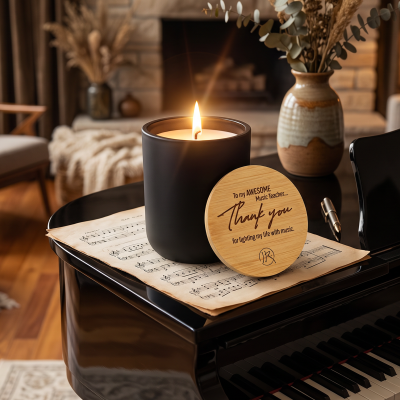 "To my awesome music teacher..."—JR Signature Candle, 14oz (Engraving)