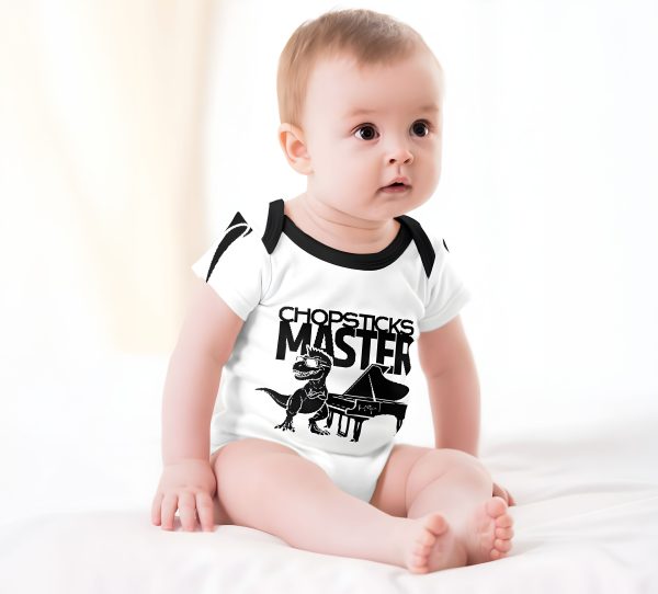 T-REX 'CHOPSTICKS MASTER'—Baby Bodysuit | Rabbit Skins