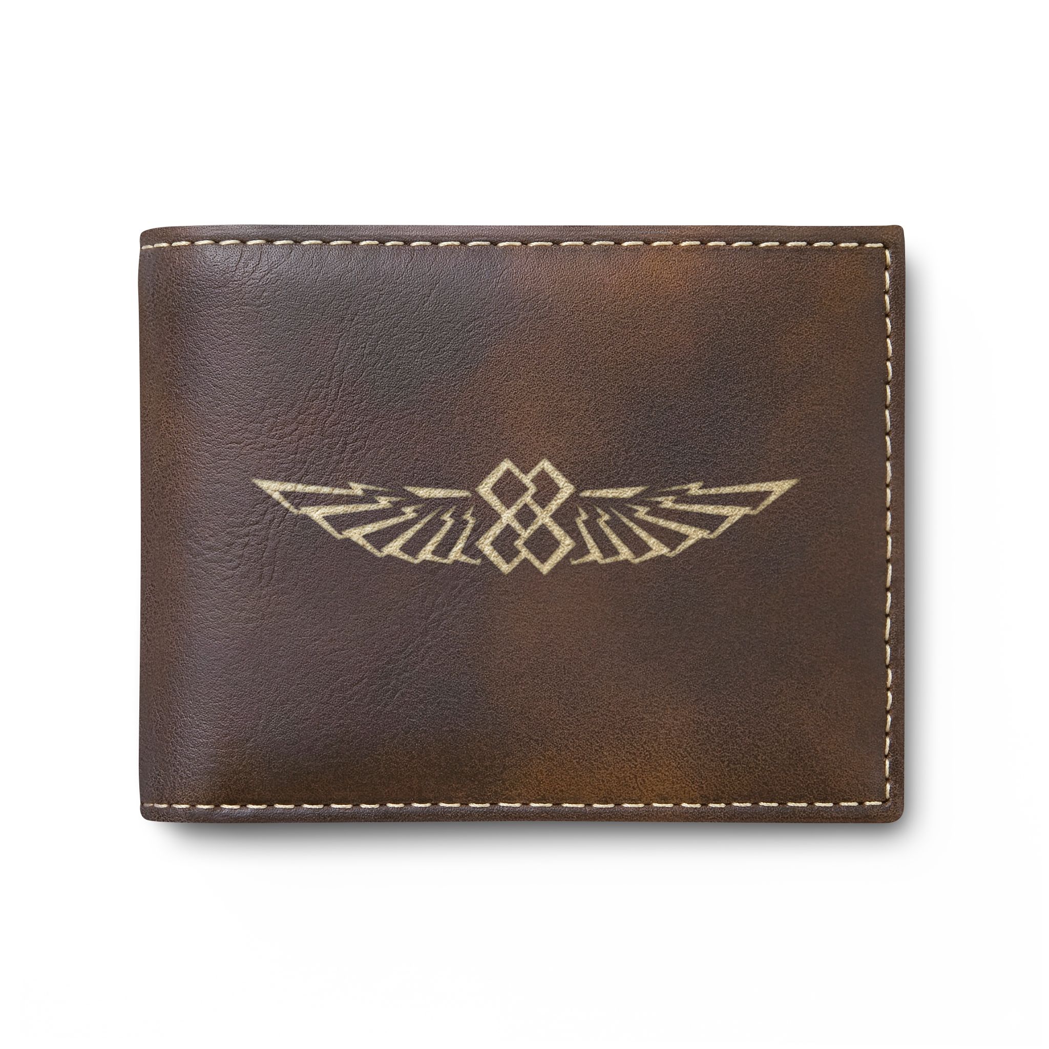 "INFINITE 88" WINGS—JR Signature Gold or Silver Engraved Vegan Leather-style Wallet - Image 9