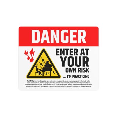 "DANGER ENTER AT YOUR OWN RISK ... I'm Practicing" Humorous Wall Art/Metal Sign