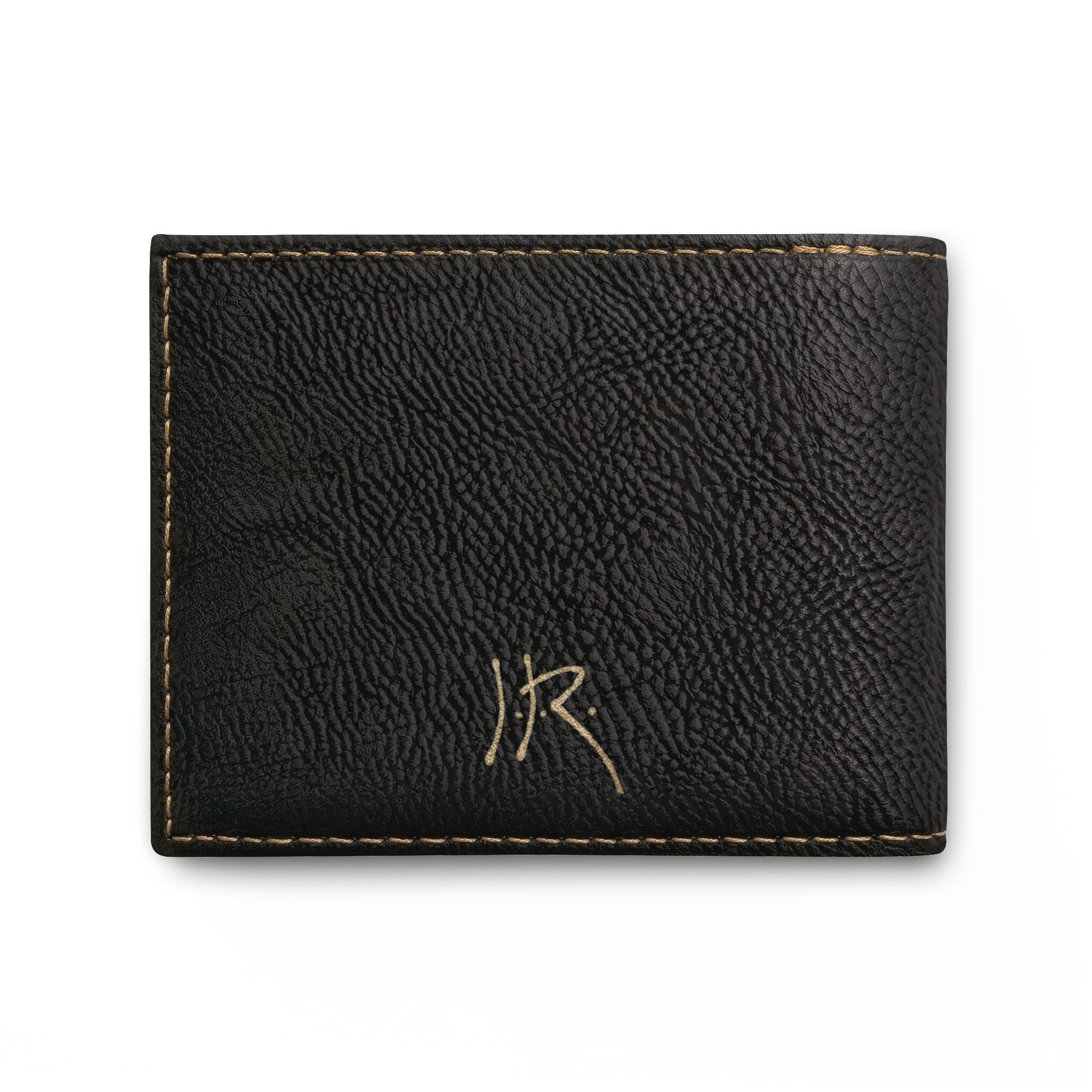 "INFINITE 88" WINGS—JR Signature Gold or Silver Engraved Vegan Leather-style Wallet - Image 2