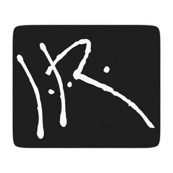 Minimalist Abstract JR Signature Fleece Sherpa Blanket