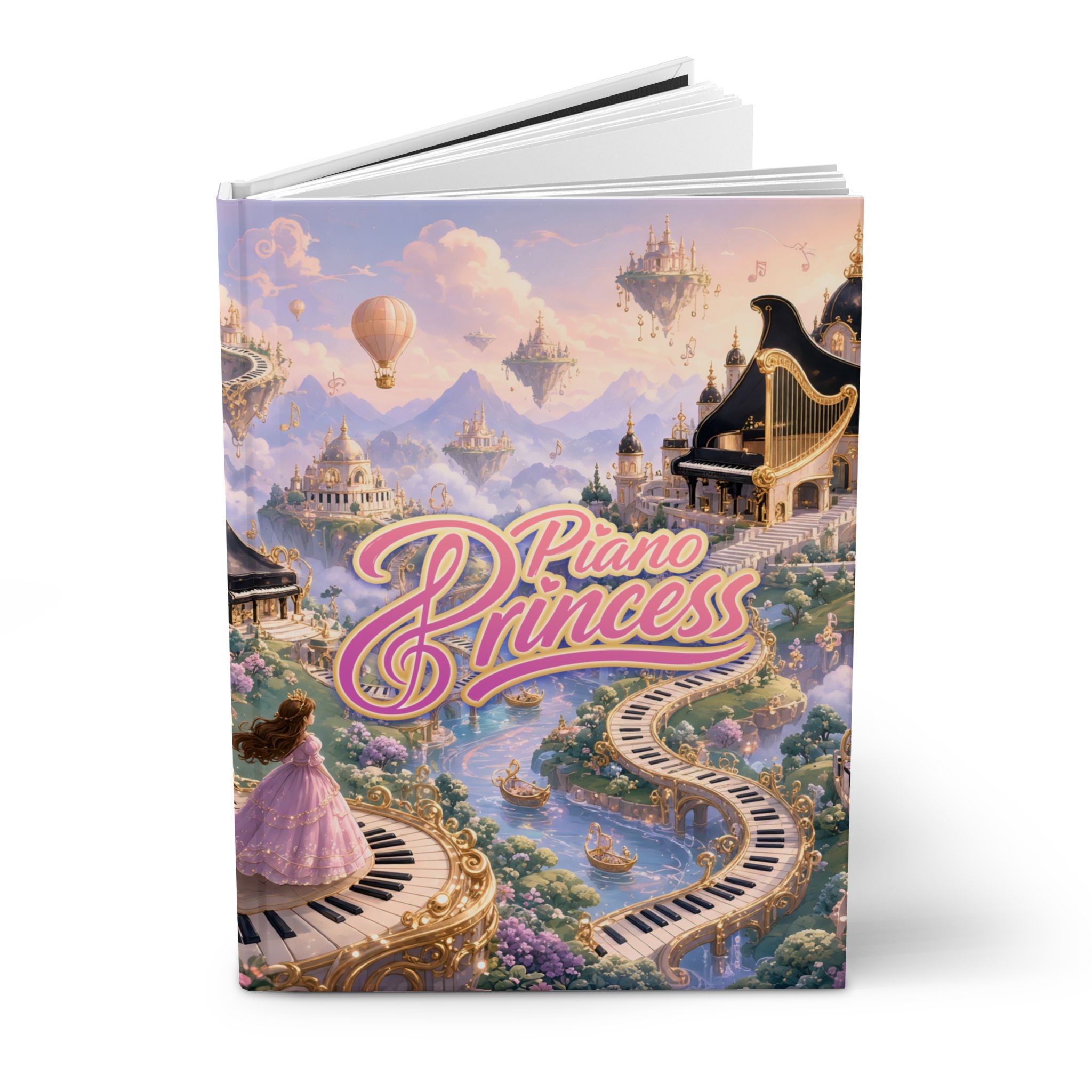 Girl's Practice Hardcover Journal—"Piano Princess" - Image 3