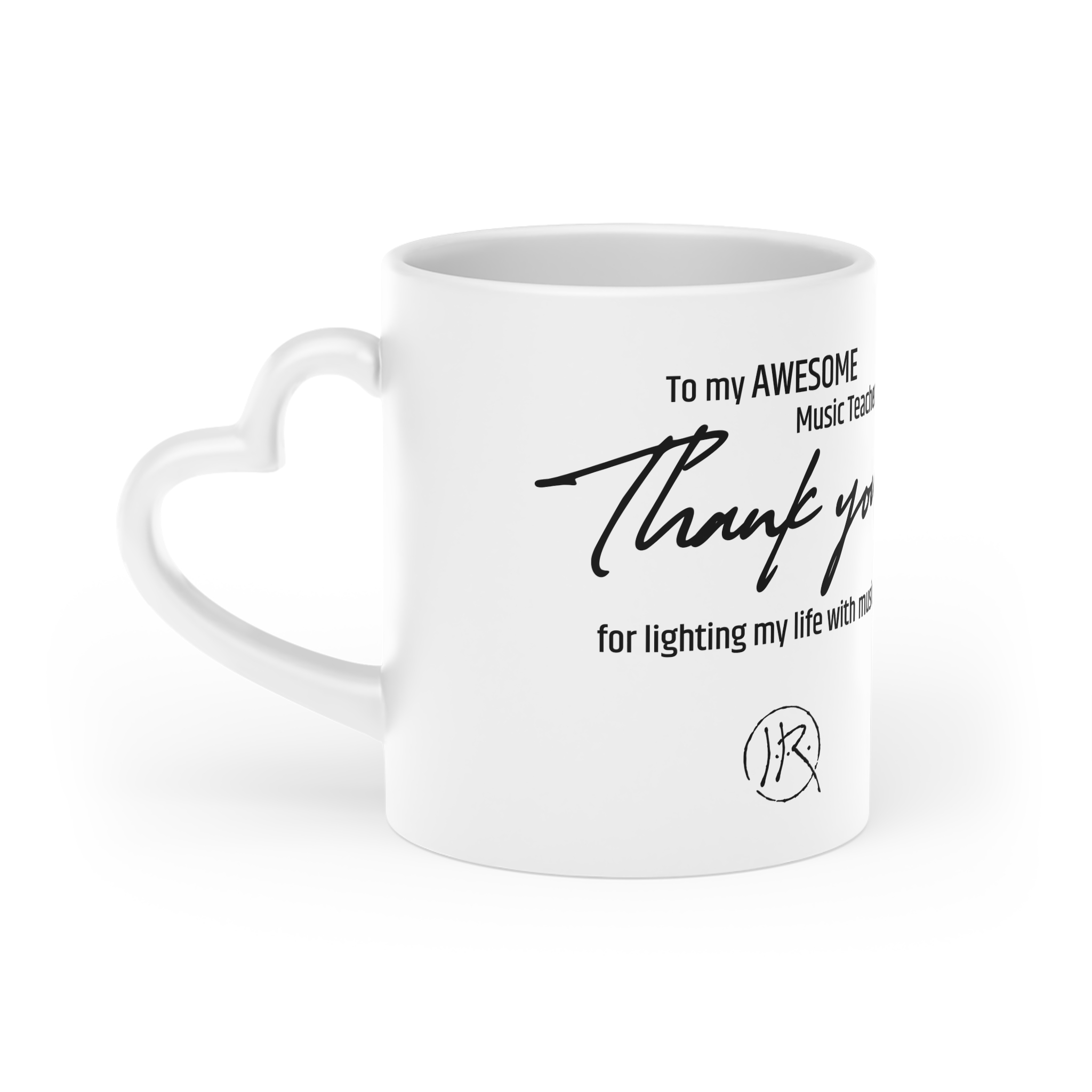 Music Teacher Thank You Mug — "To my AWESOME Music Teacher... Thank you for lighting my life with music." - Image 3