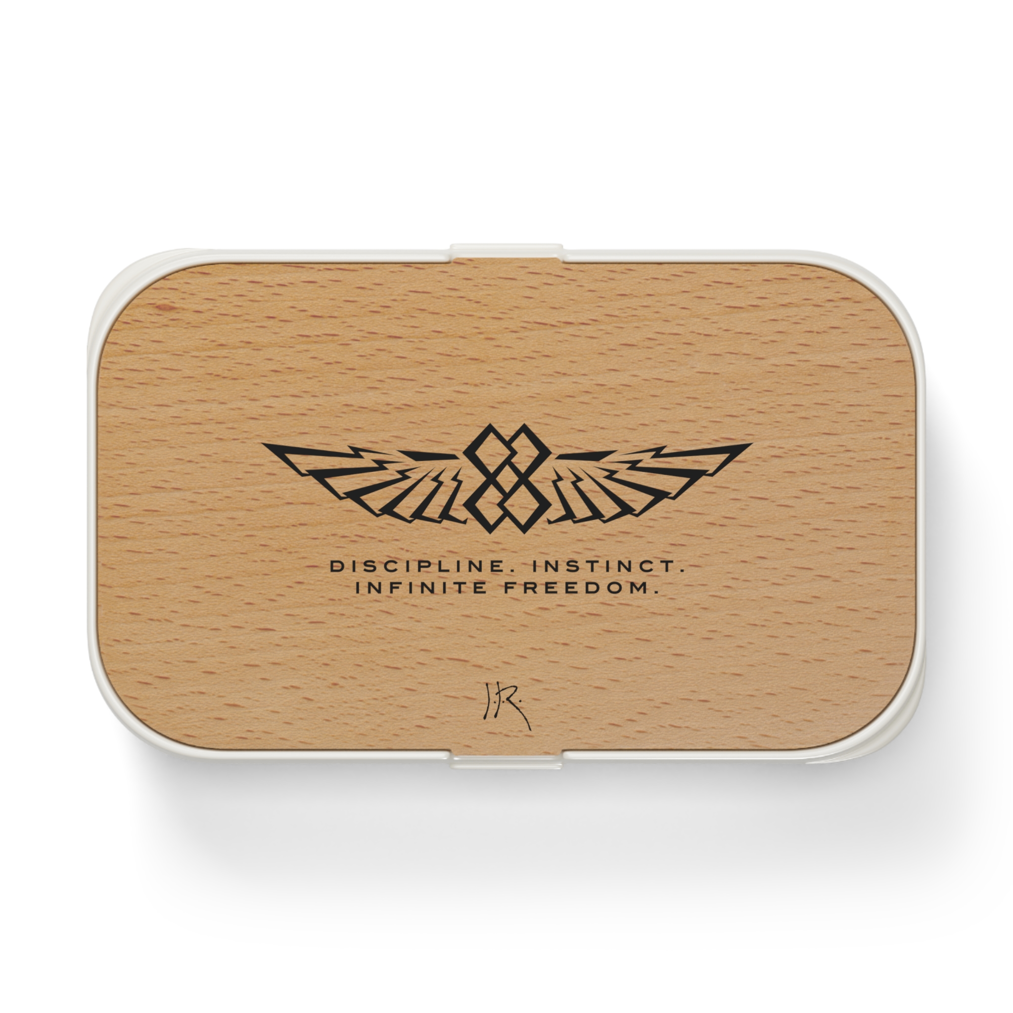 "INFINITE 88" WINGS—Bento Lunch Box—JR Engraved: "Discipline, Instinct, Infinite Freedom"