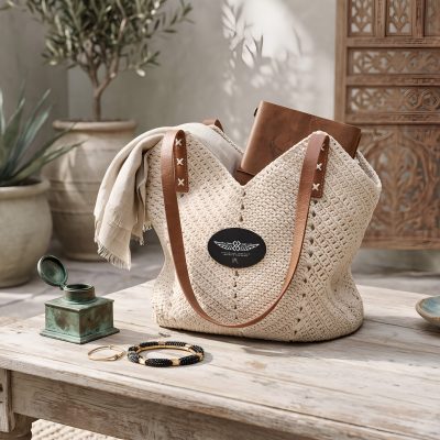 "INFINITE 88" WINGS—JR Signature Boho Straw Shoulder Bag