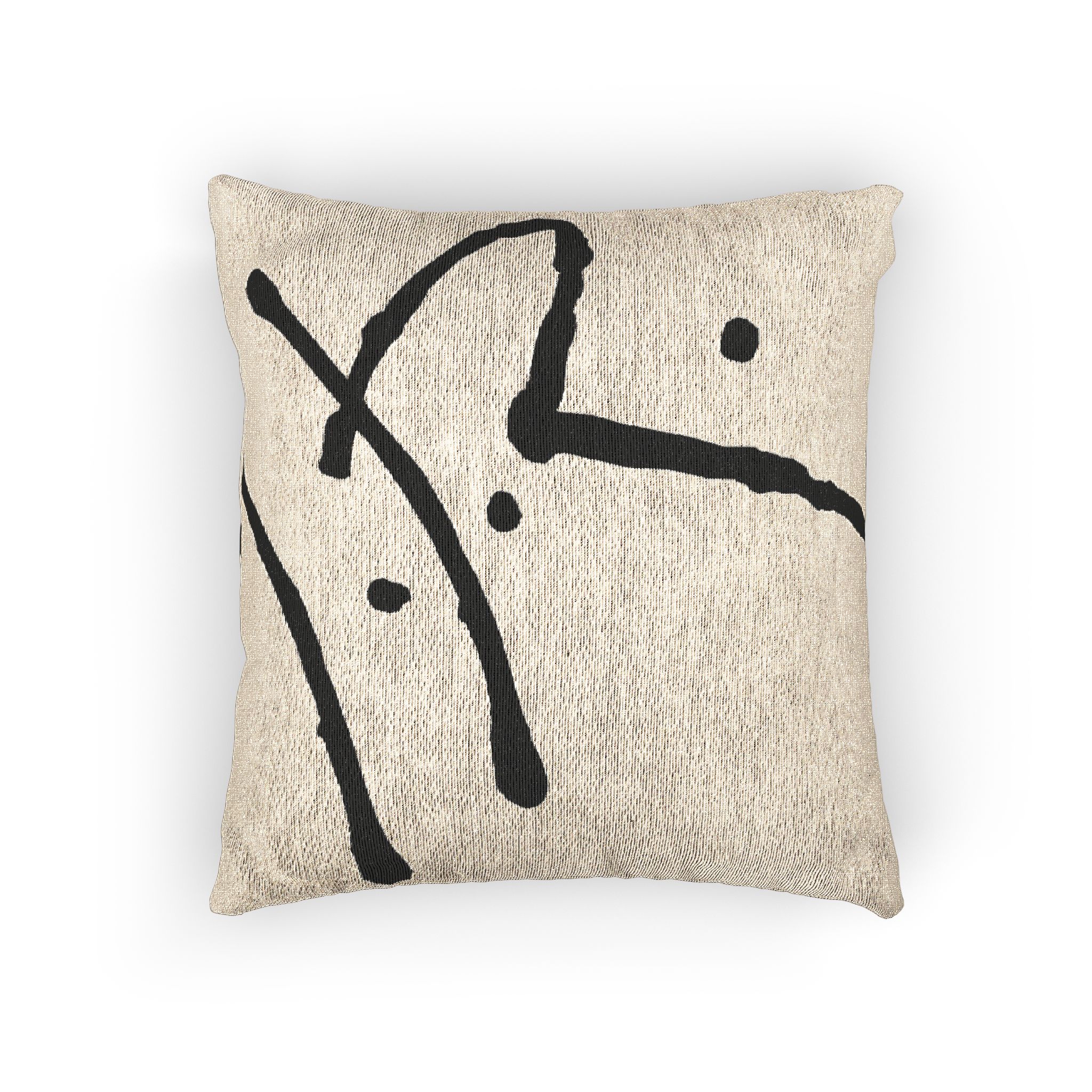 Modern Minimalist JR Signature Woven Pillow - Image 3
