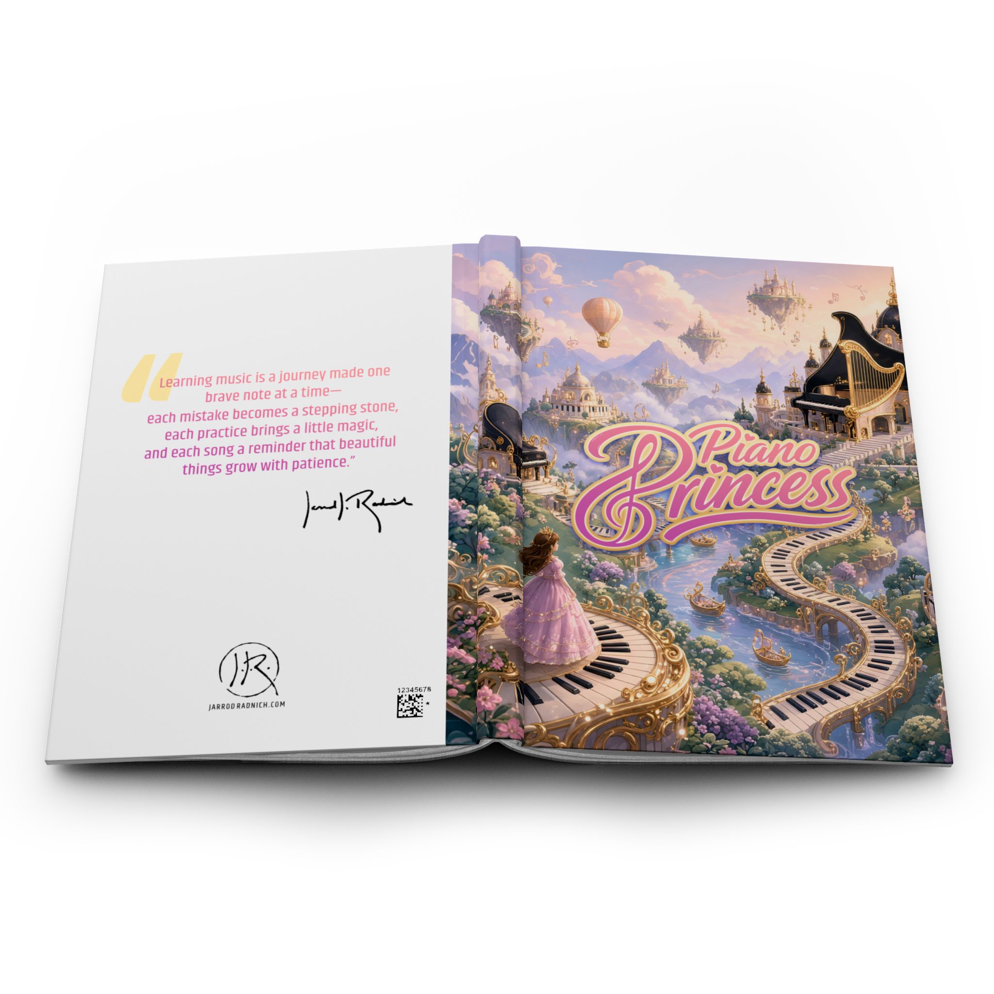 Girl's Practice Hardcover Journal—"Piano Princess" - Image 4