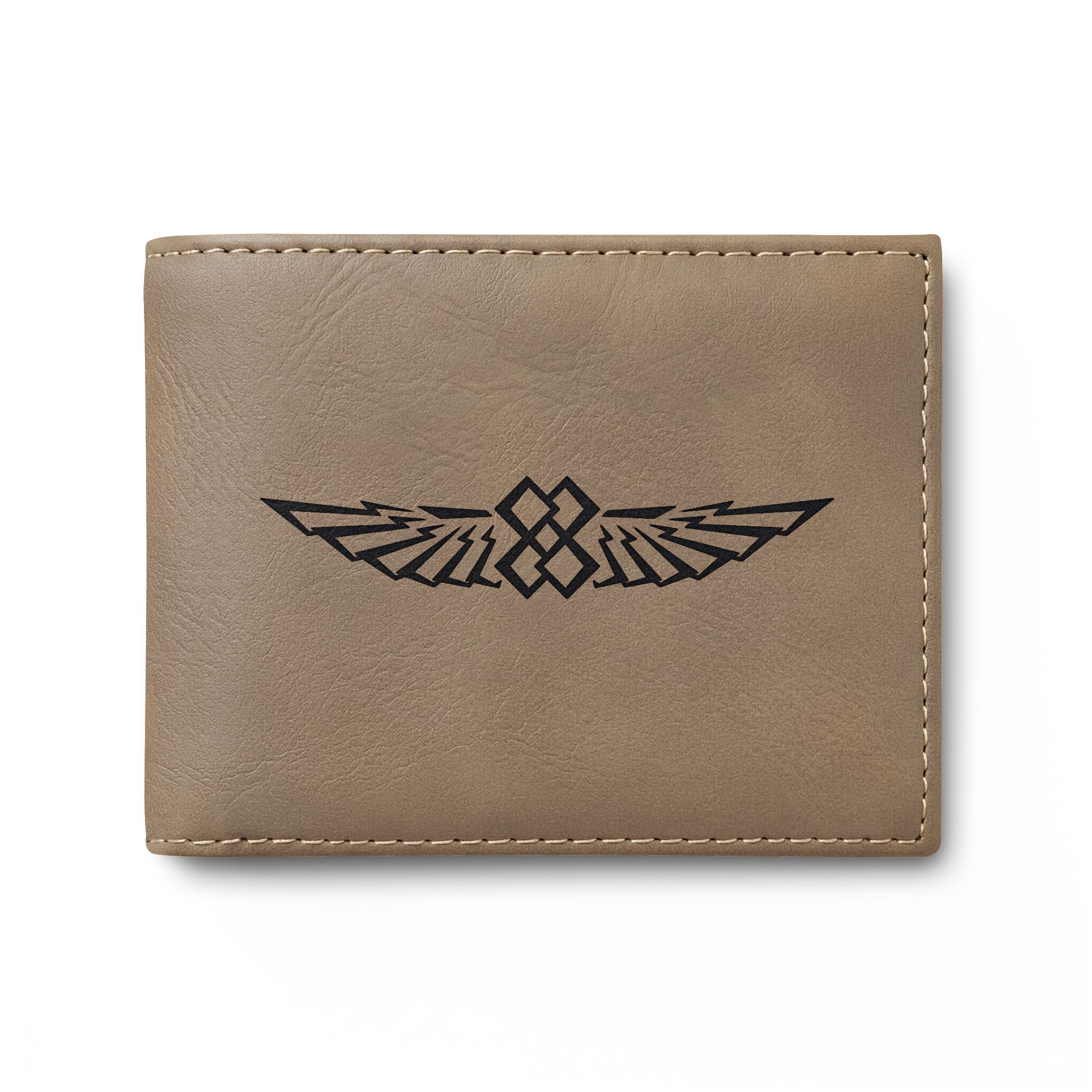 "INFINITE 88" WINGS—JR Signature Gold or Silver Engraved Vegan Leather-style Wallet - Image 7