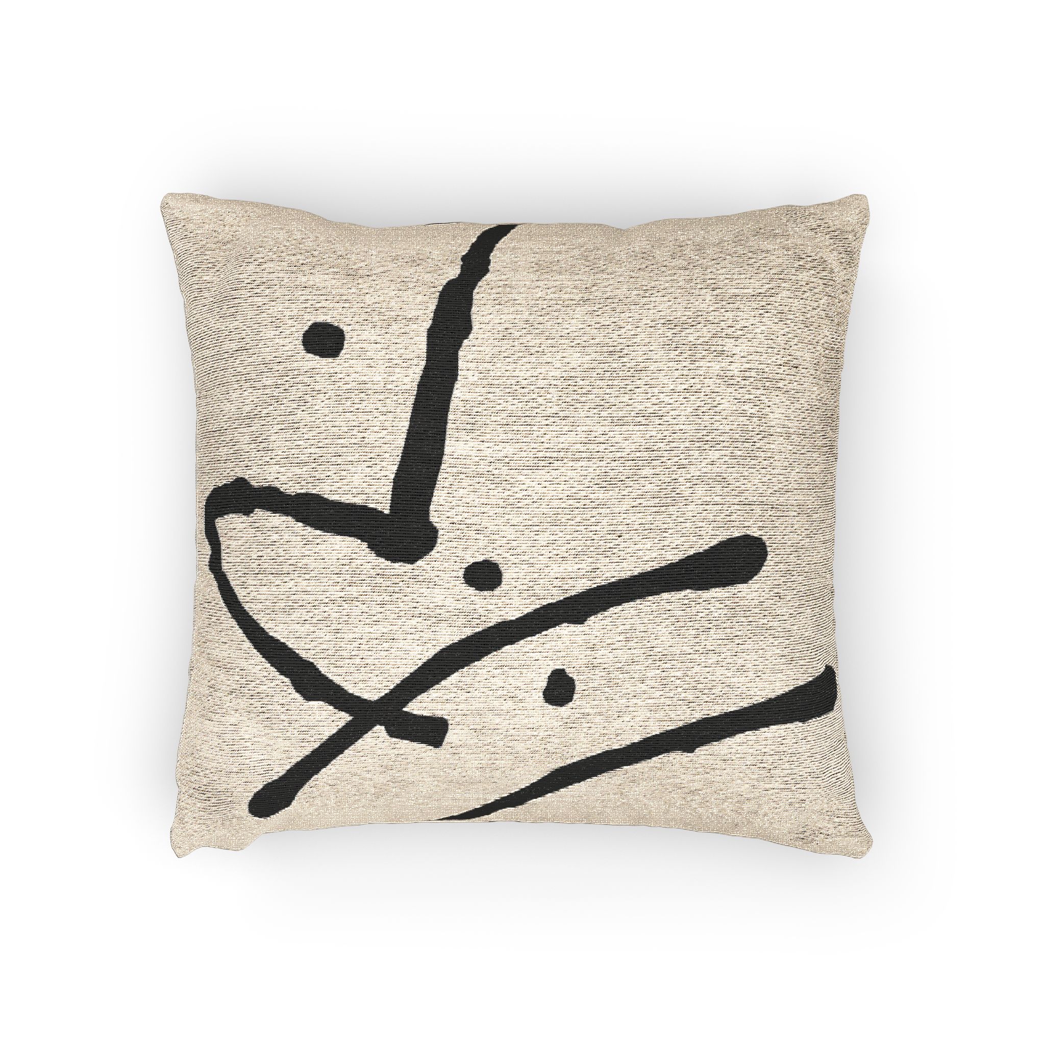 Modern Minimalist JR Signature Woven Pillow - Image 2